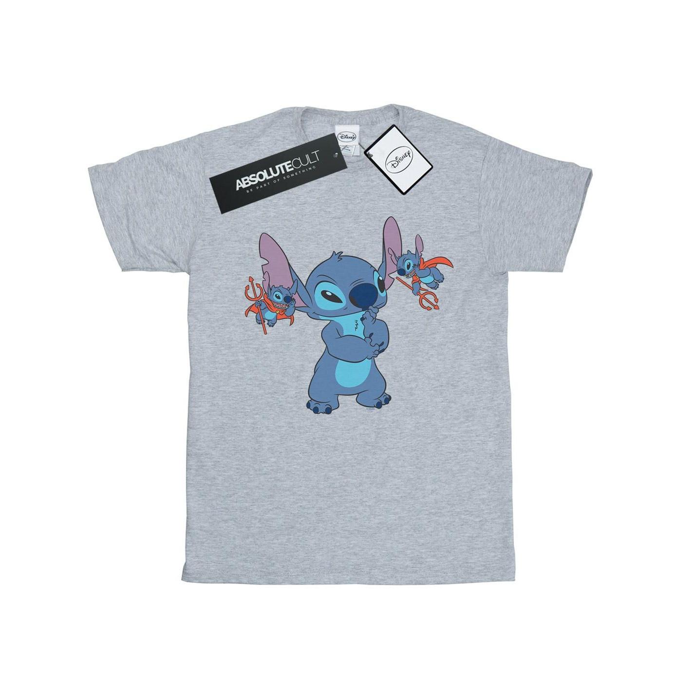 Image of Lilo And Stitch Little Devils Tshirt Damen Grau XL