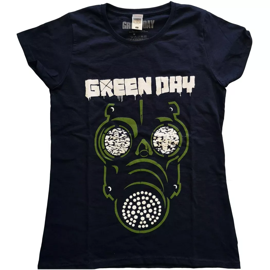 Green Day - Mask TShirt, für Damen, Marine, Größe L