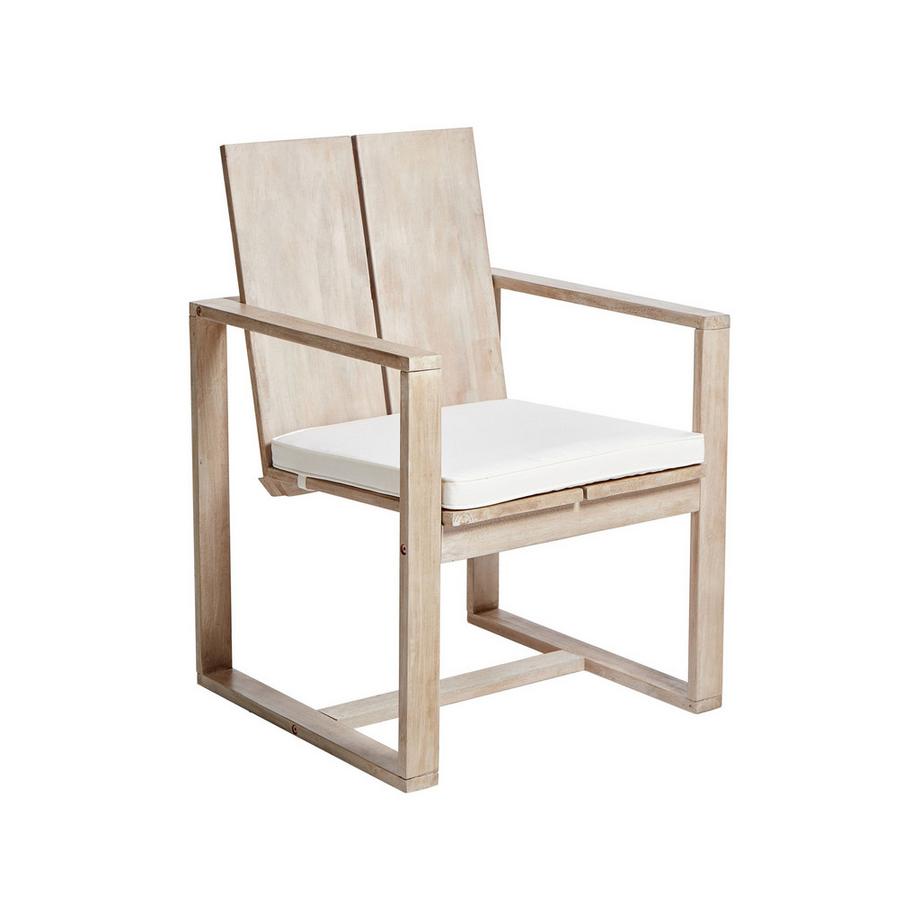 Beliani Salle à manger de jardin avec chaises en Acacia Rustique AZZANELLO  