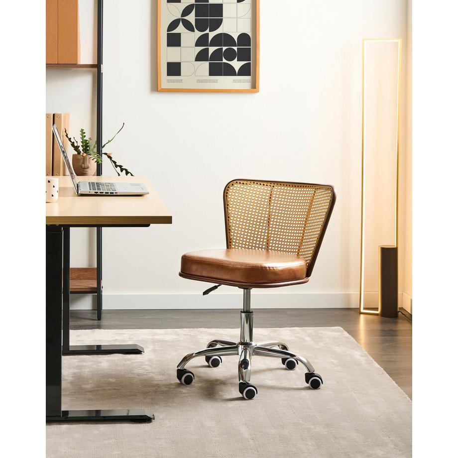 Beliani Chaise de bureau en Cuir PU  ROSWELL  