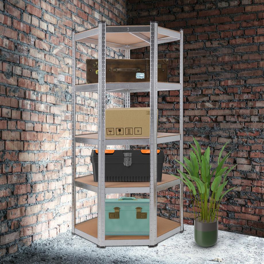 Arebos Schwerlastregal Eckregal  