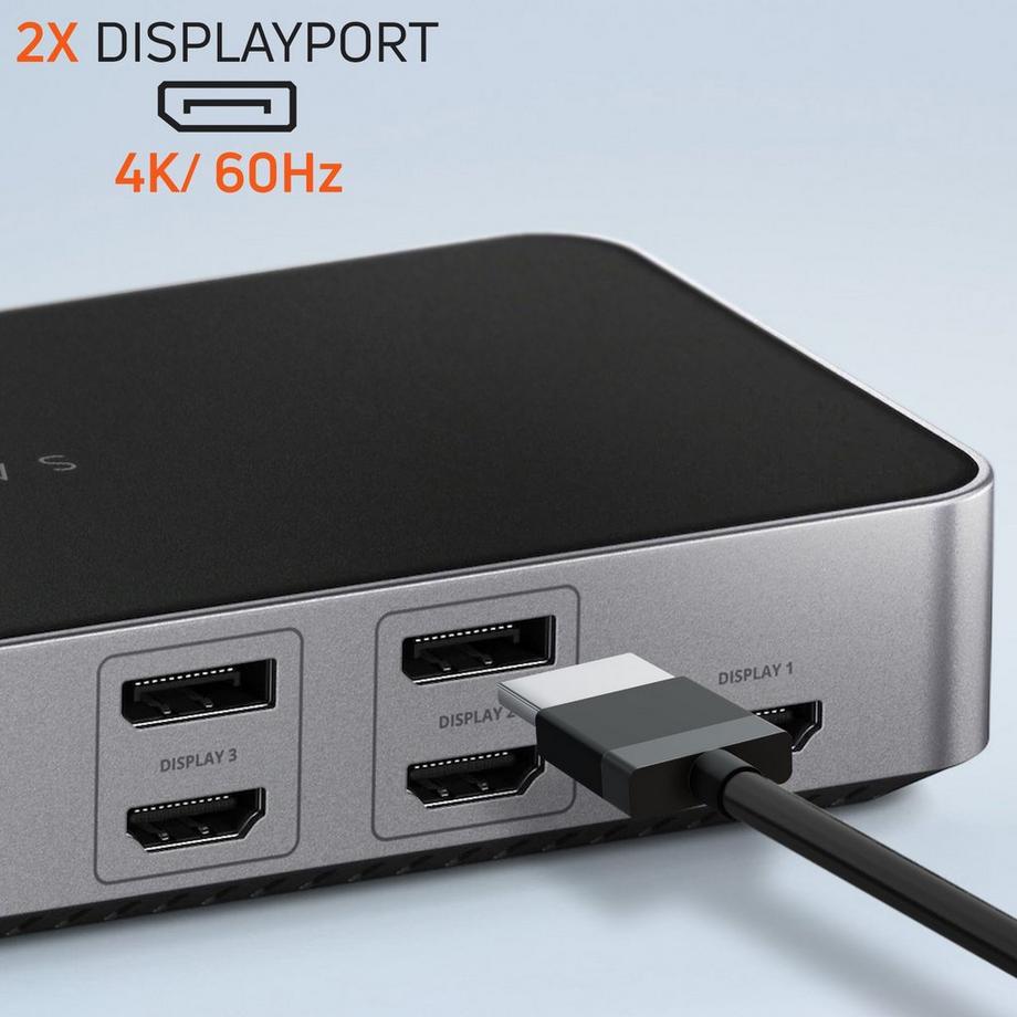 SATECHI  Triple 4K Display Docking Station mit 12 Ports 