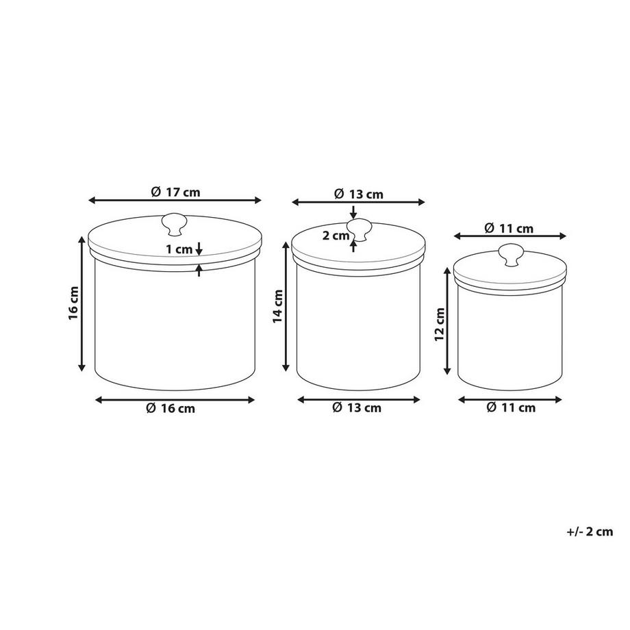 Beliani Recipiente en Alluminio Glamour ALEXANDRIA  