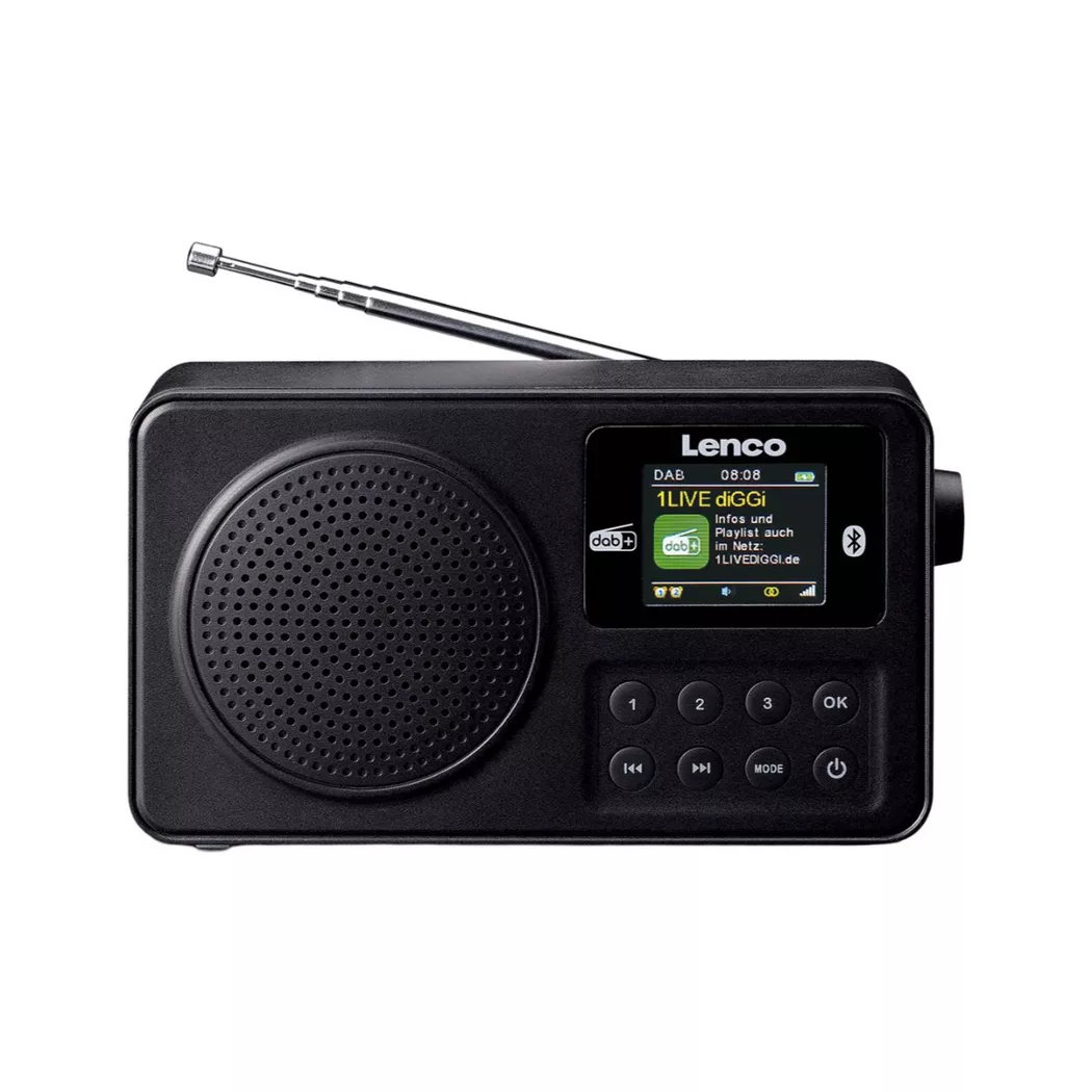 Lenco Portable DAB+/FM radio with Bluetooth® Black