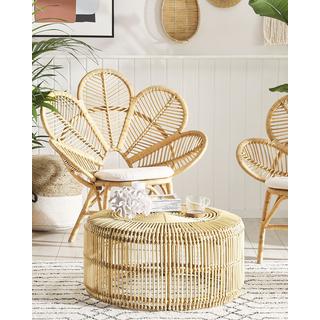 Beliani Set mit 2 Stühlen aus Rattan Boho FLORENTINE  