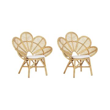 Lot de 2 chaises en Rotin Boho FLORENTINE