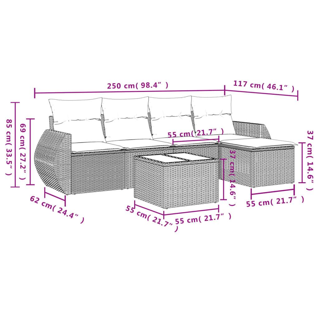 VidaXL Garten sofagarnitur poly-rattan  