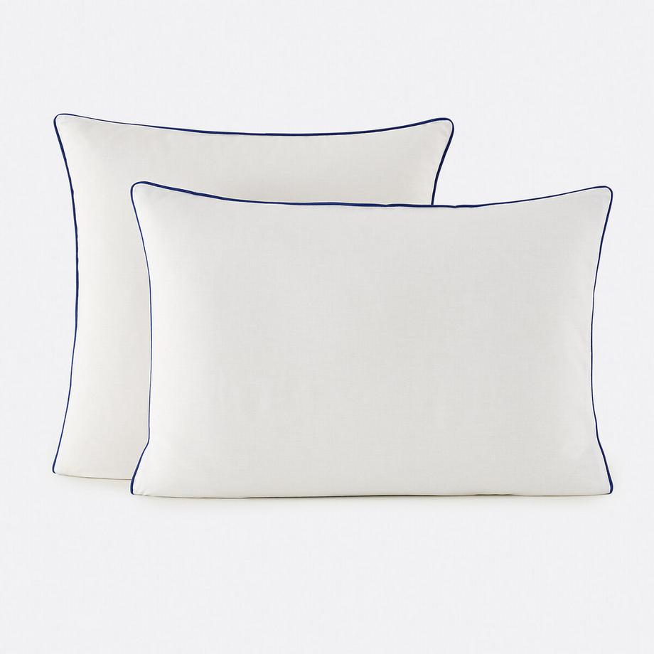 Taie d'oreiller unie en coton