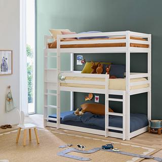 La Redoute Intérieurs Etagenbett Maysar mit 3 Liegeflächen und Lattenrosten  