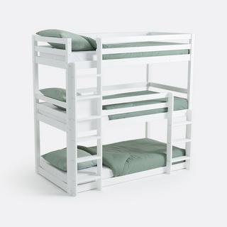 La Redoute Intérieurs Etagenbett Maysar mit 3 Liegeflächen und Lattenrosten  
