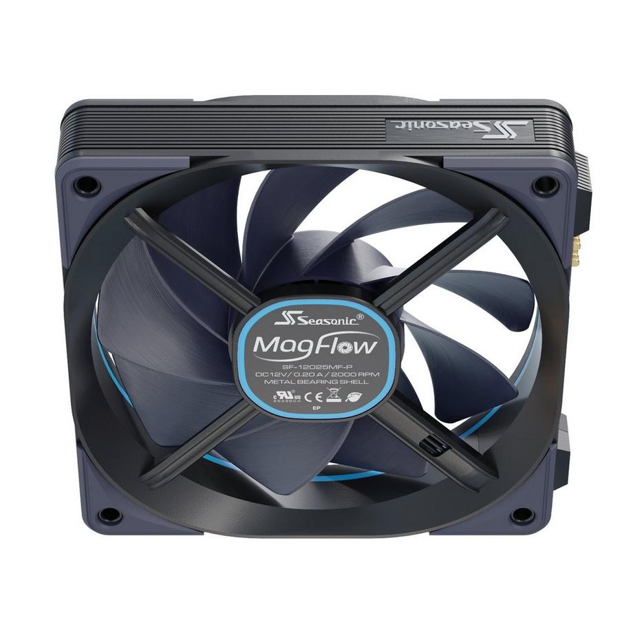 Seasonic  MagFlow 3-Fan Kit Case per computer Ventilatore 12 cm Nero 3 pz 