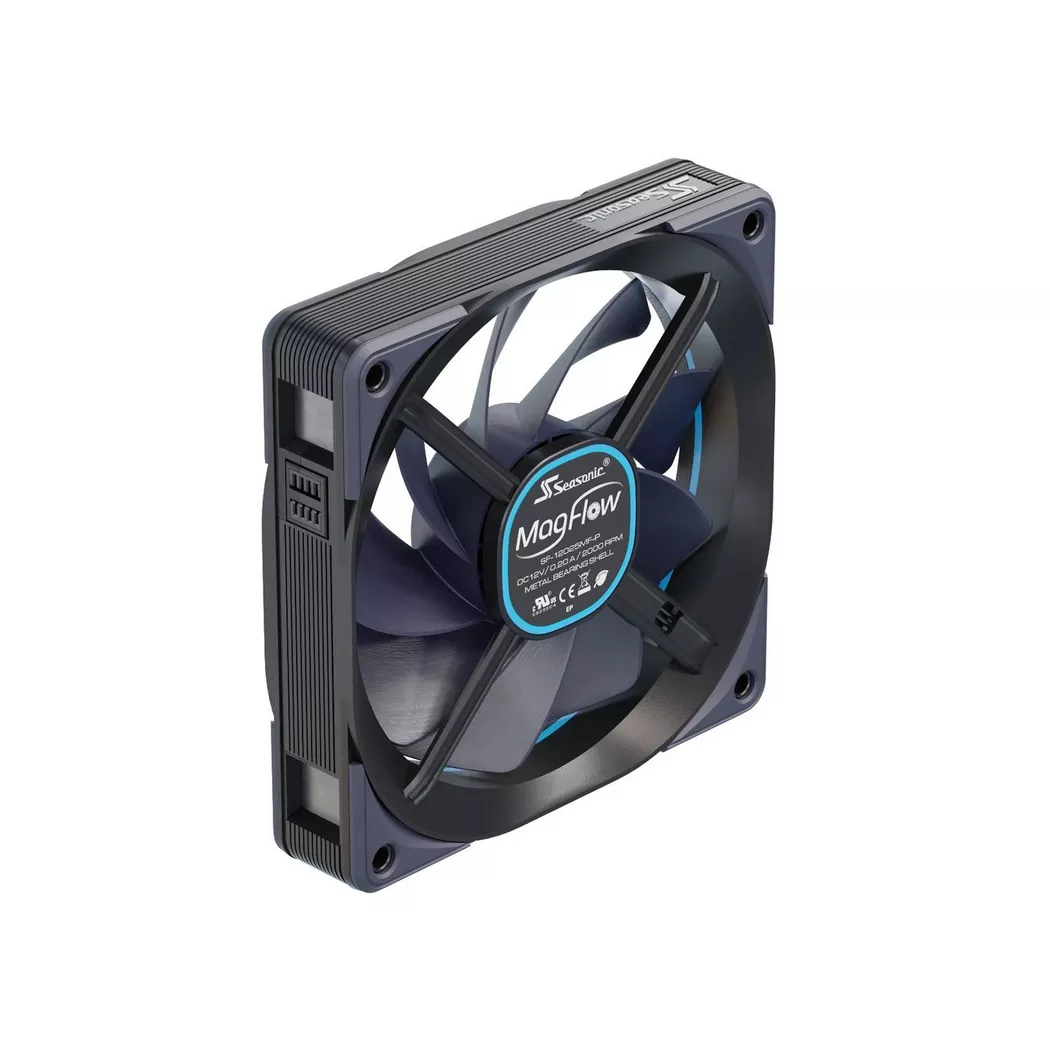 Seasonic - MagFlow 3-Fan Kit Case per computer Ventilatore 12 cm Nero 3 pz