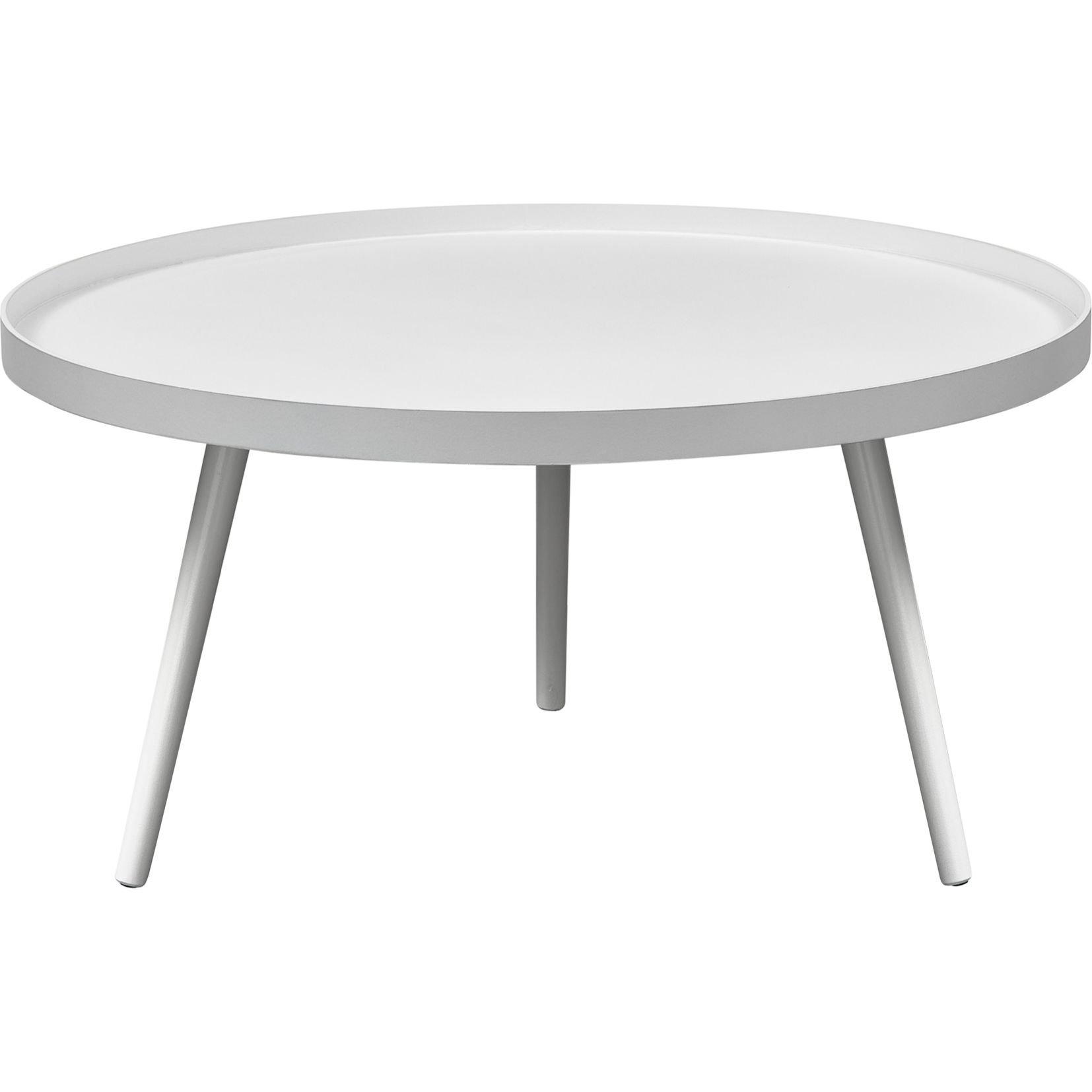 mutoni Table basse Mesa XL bois blanc 78x78  