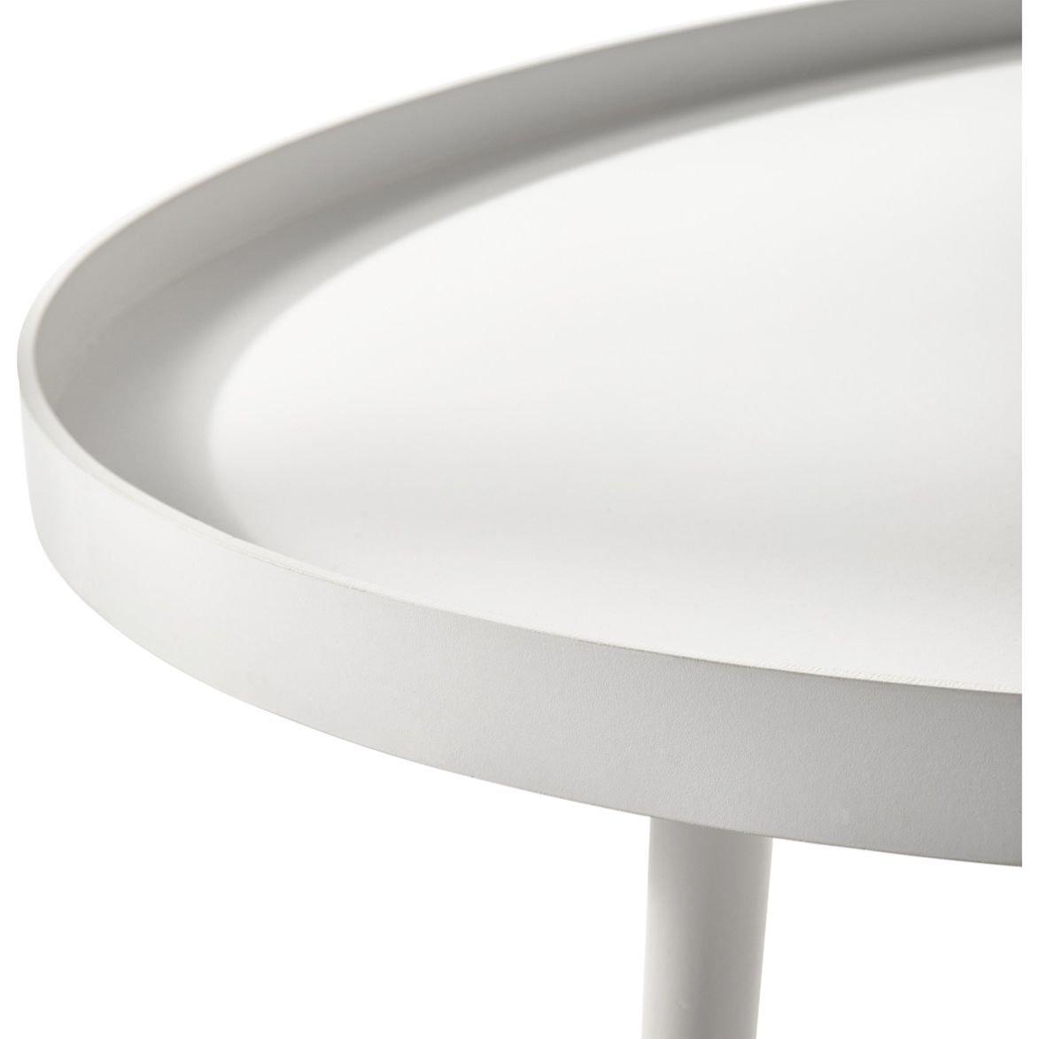 mutoni Table basse Mesa XL bois blanc 78x78  