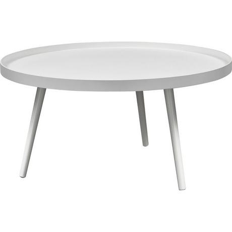 mutoni Table basse Mesa XL bois blanc 78x78  