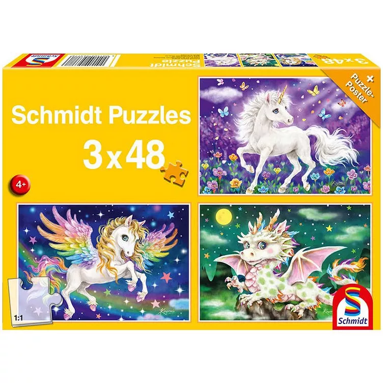 Schmidt Puzzle Fabeltiere (3x48)online kaufen MANOR