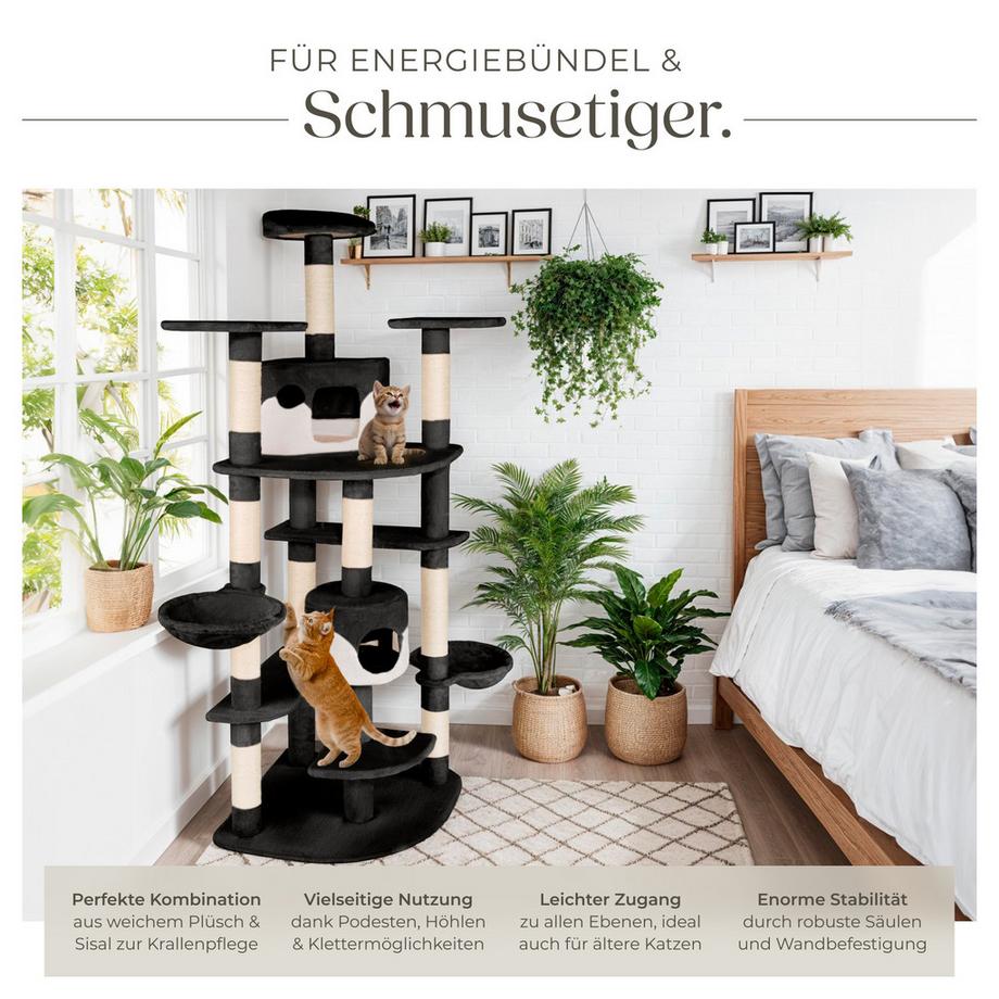 Tectake  Kratzbaum Nelly 204 cm Sisal 