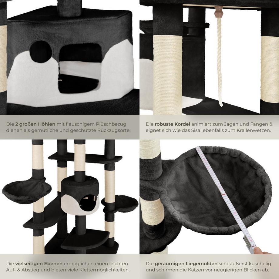 Tectake  Kratzbaum Nelly 204 cm Sisal 