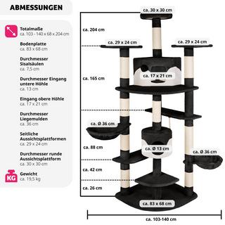 Tectake  Kratzbaum Nelly 204cm 