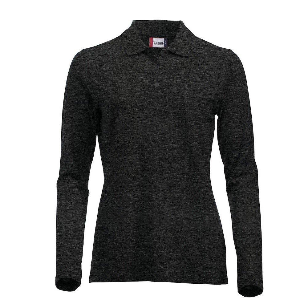 Image of Classic Marion Poloshirt Langärmlig Damen Anthrazit L