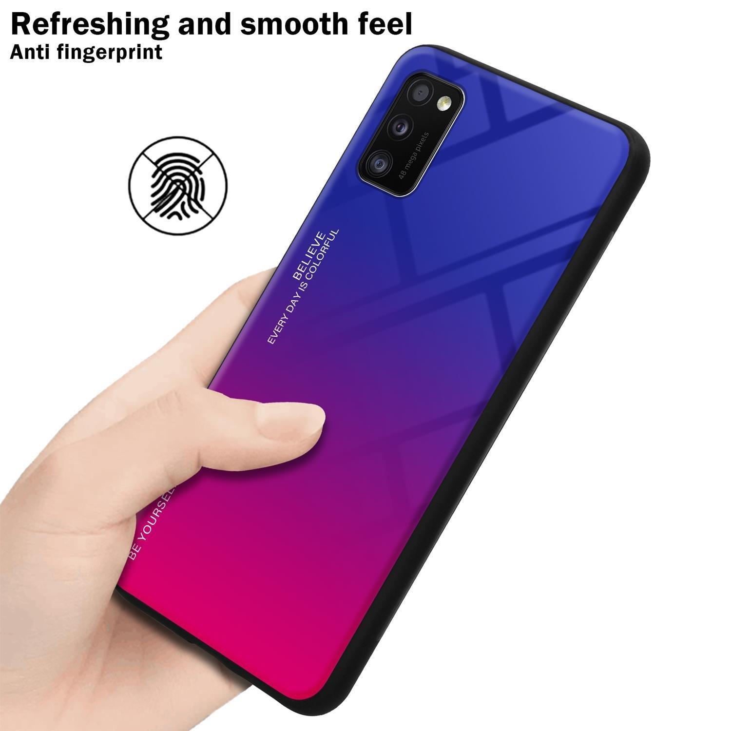 Cadorabo  Housse compatible avec Samsung Galaxy A41 - Coque de protection bicolore en silicone TPU et dos en verre trempé 