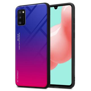 Cadorabo  Housse compatible avec Samsung Galaxy A41 - Coque de protection bicolore en silicone TPU et dos en verre trempé 