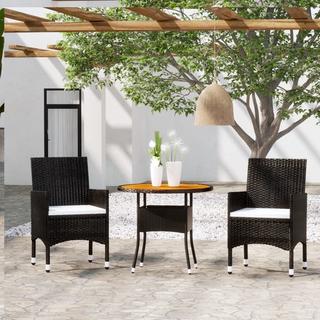 VidaXL Ensemble repas de jardin rotin synthétique  