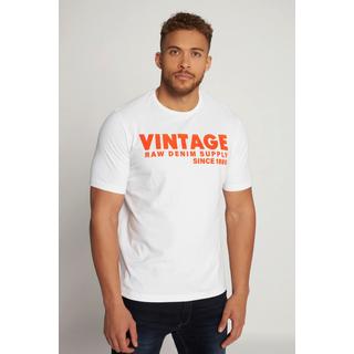 JP1880  T-shirt con stampa vintage, scollo a girocollo e mezze maniche 