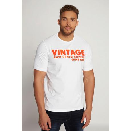 JP1880  T-shirt con stampa vintage, scollo a girocollo e mezze maniche 