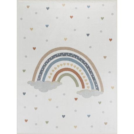 LIVABLISS RAINI-BOW Tapis Enfant Lavable en Machine Arc-en-Ciel  