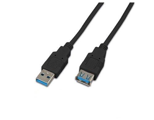 Image of USB 3.0 A-A MF 1.0 SW USB Kabel 1 m USB 3.2 Gen 1 (3.1 Gen 1) USB A Schwarz