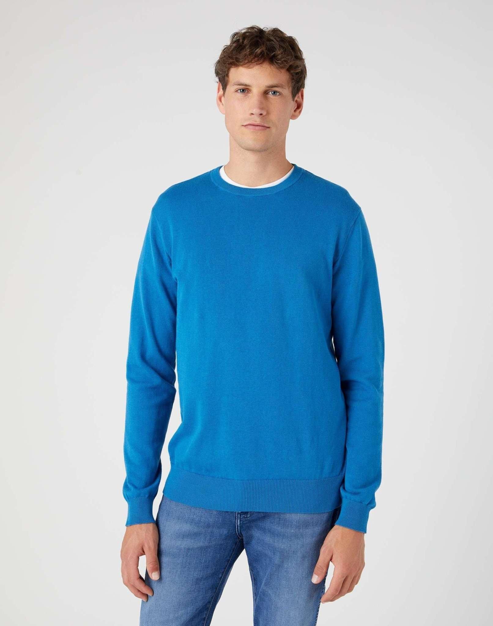 Image of Pullover Crewneck Knit Herren Blau M