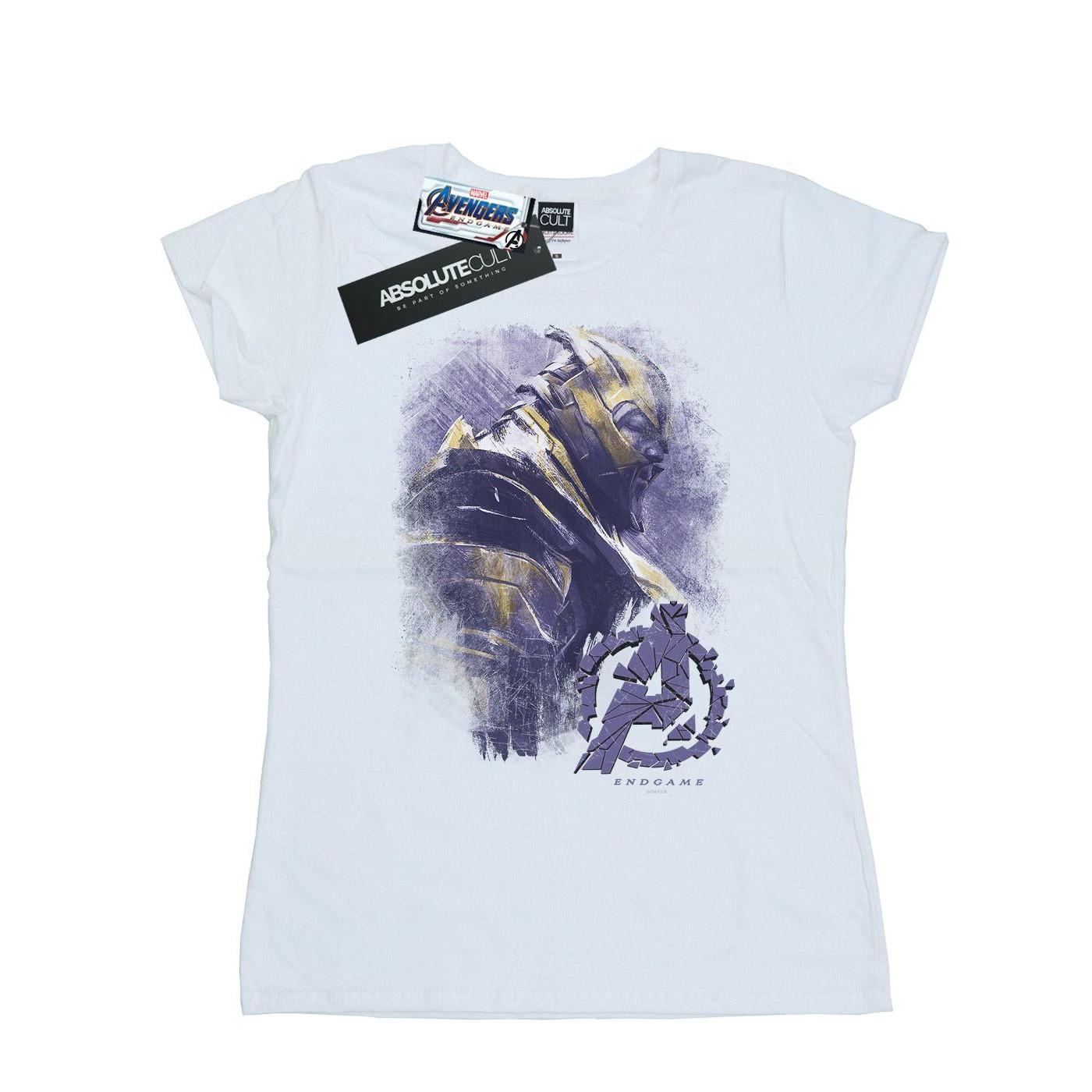 Image of Avengers Endgame Thanos Brushed Tshirt Damen Weiss S