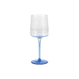 Vente-unique Lot de 6 verres à vin à pied bleu 27 cl - D. 9.5 x H. 13 cm - CORALY  