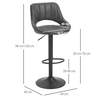 HOMCOM tabouret de bar  