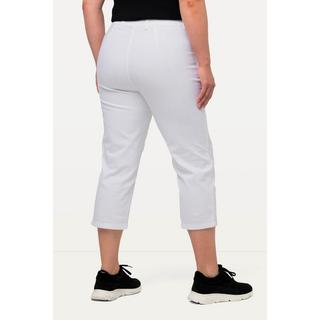 Ulla Popken  Pantaloni modello Mony lunghi fino al polpaccio in tessuto elasticizzato con tasche con zip 