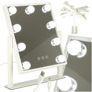 Pricenet  Specchio per il trucco a LED con lampadine USB 25x30 cm 