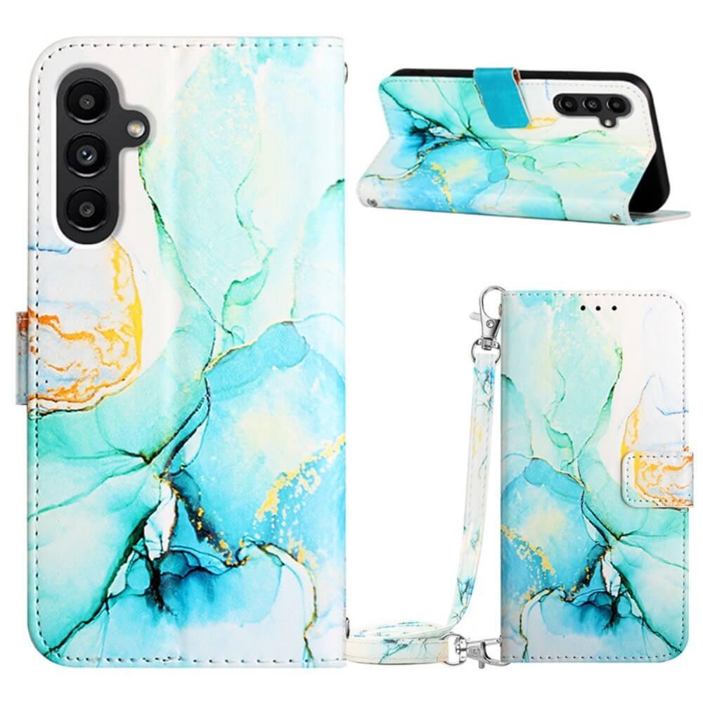 Cover-Discount  Galaxy S23 FE - Etui Hülle Mit Umhängeband Marble 