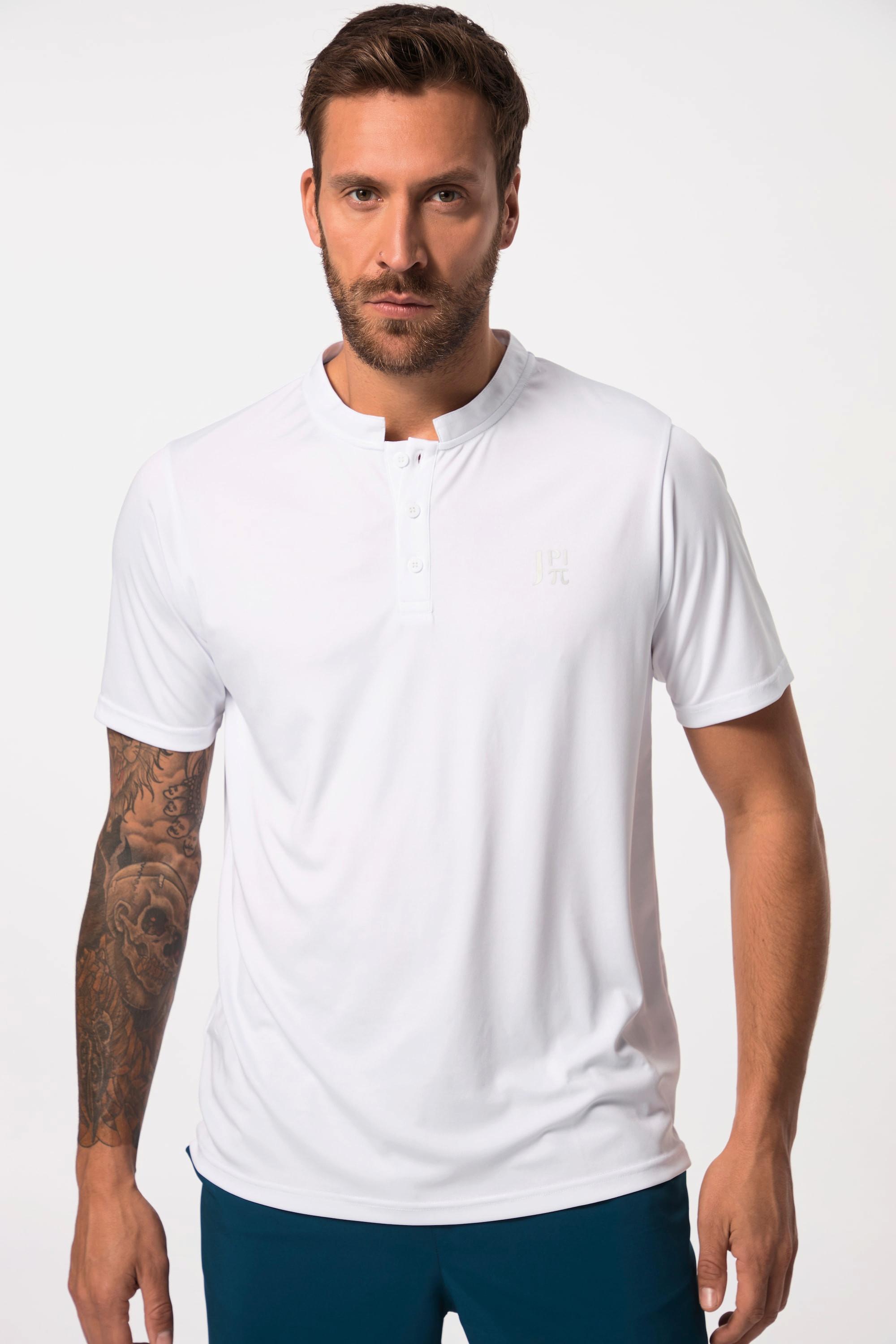 JP1880  T-shirt Henley JAY-PI, spécial tennis. Manches courtes, col rond et patte de boutonnage. Séchage rapide QuickDry. 