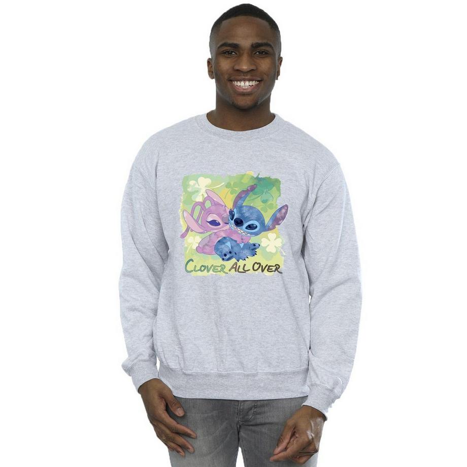 Disney Stitch Angel Clover All Over Sweatshirt  