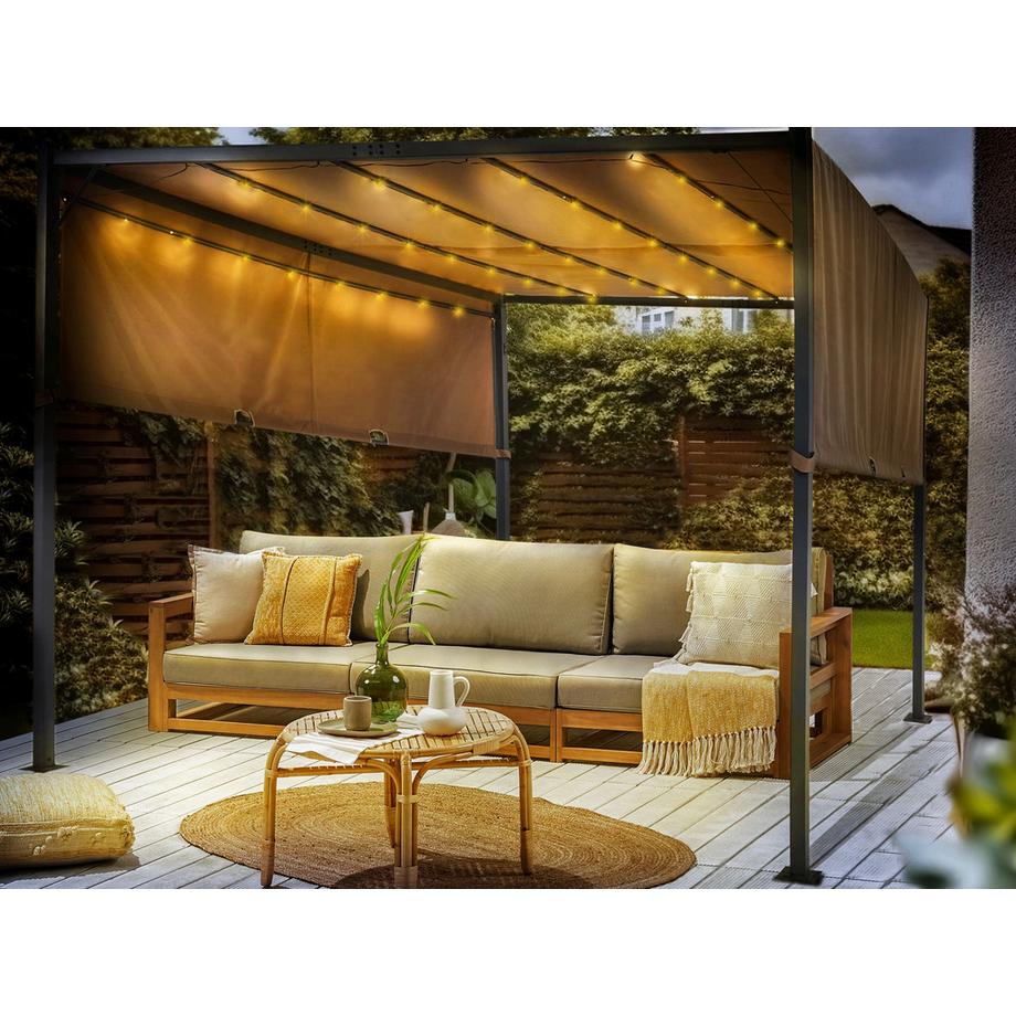 Beliani Tonnelle de jardin en Acier Traditionnel PARGA  