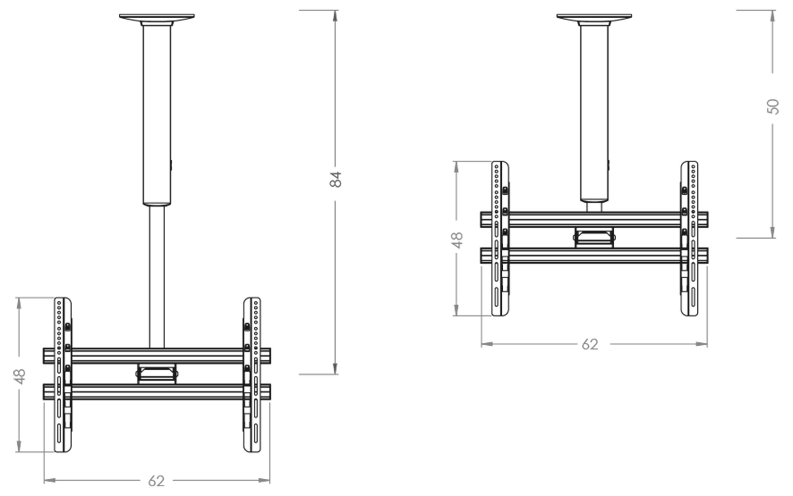 VCM Universal VESA TV Deckenhalterung Fernseh Halterung Halter CM4 Mini  