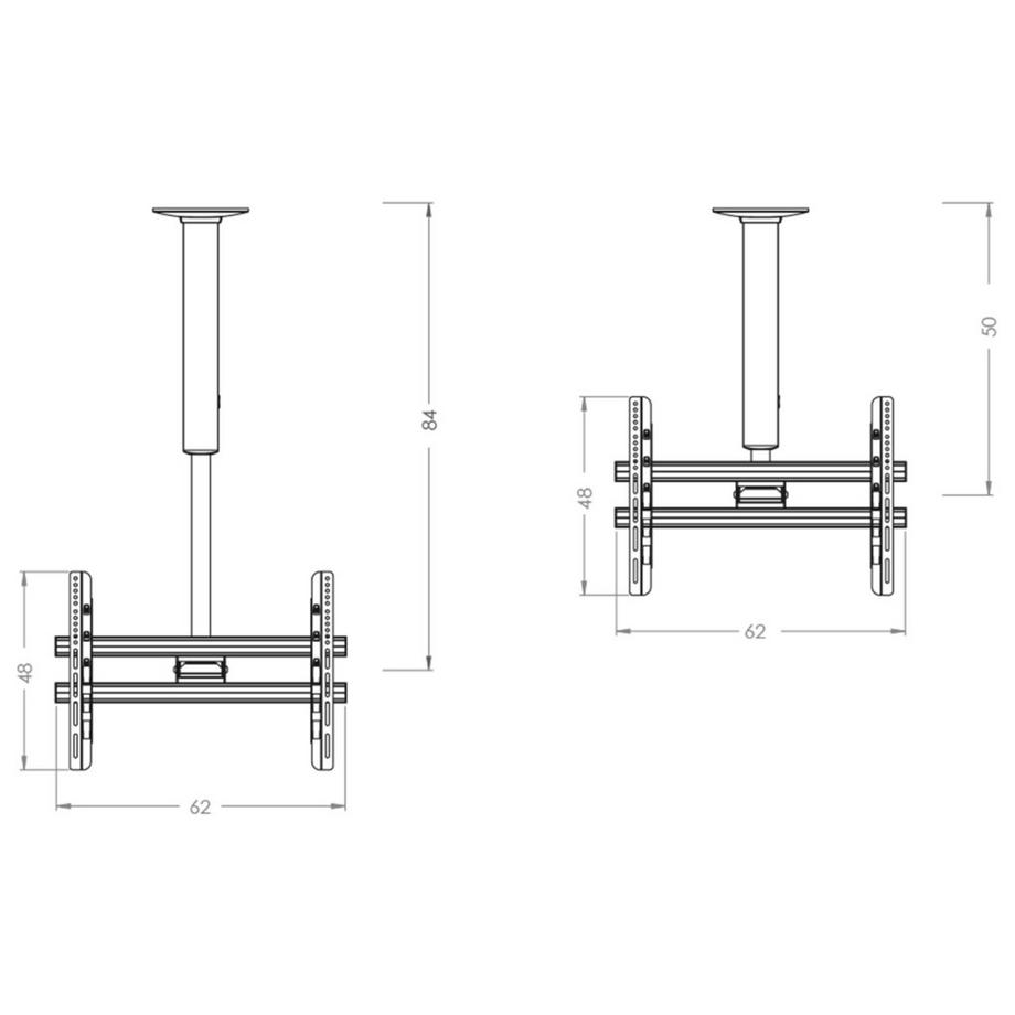 VCM Support TV universel VESA pour plafond Support TV CM4 Mini Support TV universel VESA pour plafond Support TV CM4 Mini  
