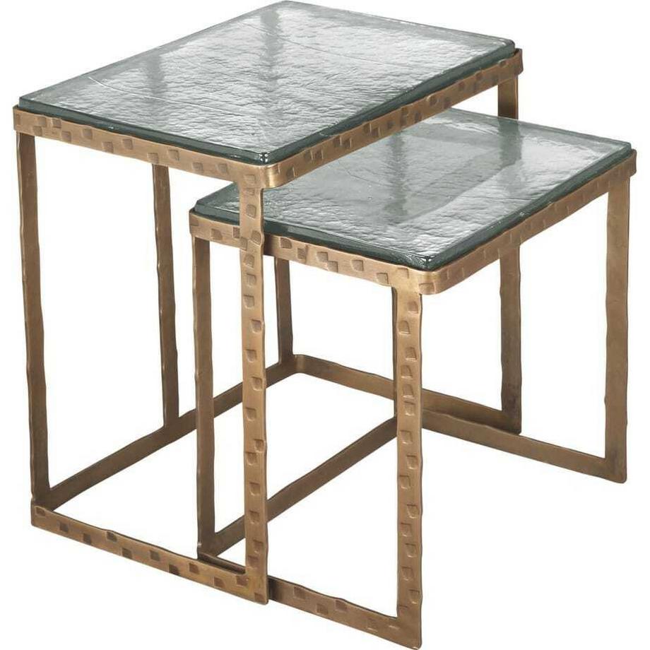 mutoni Table d&#039;appoint Zayla laiton (lot de 2)  