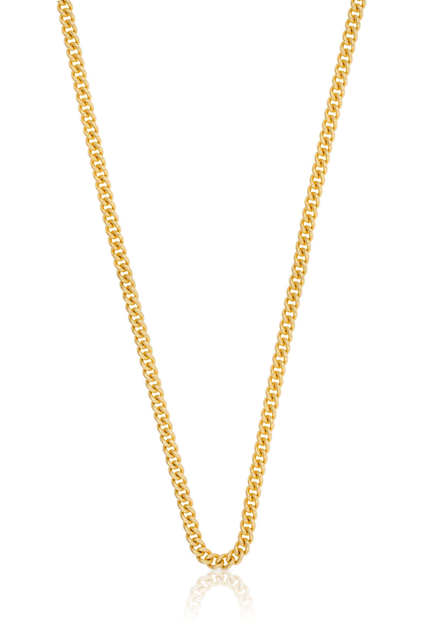 MUAU Schmuck  Collier gourmette or jaune 750, 2.7mm, 55cm 