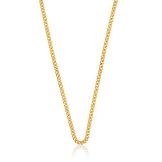 MUAU Schmuck  Collier gourmette or jaune 750, 2.7mm, 55cm 