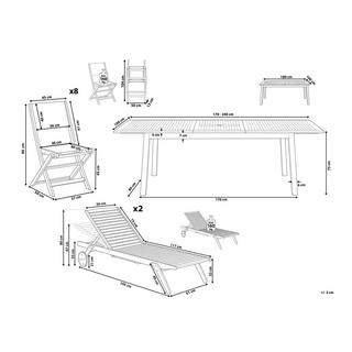Beliani Set da pranzo da giardino en Legno d'acacia Classico CESANA  