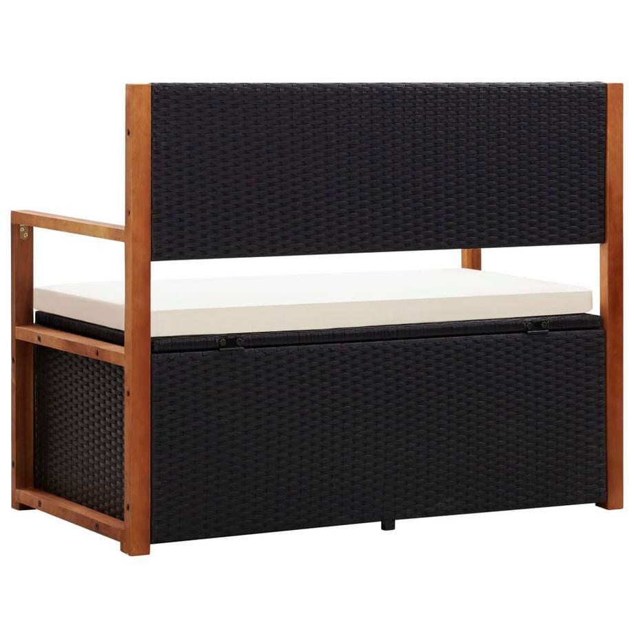VidaXL Banc de rangement rotin synthétique  