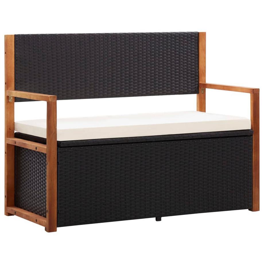 Banc de rangement rotin synthétique