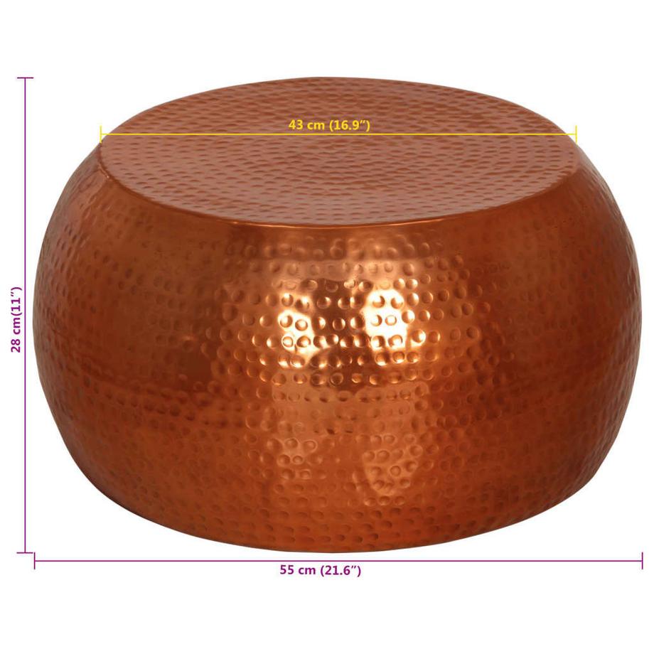 VidaXL Table basse aluminium  